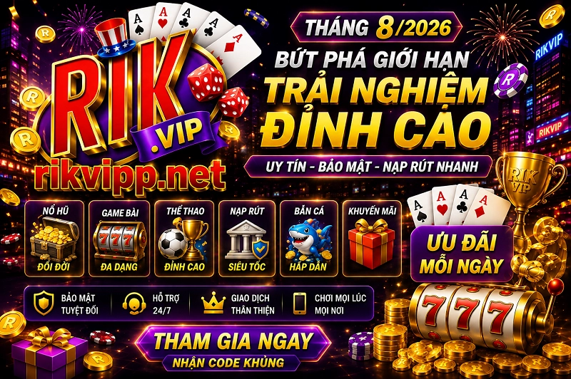 Banner RikVip Tháng 8 mới nhất